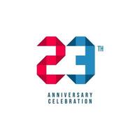 23 th Anniversary Celebration Vector Template Design Illustration