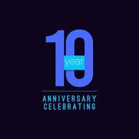 10 Years Anniversary Celebrating Vector Template Design Illustration