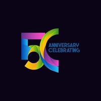 50 Years Anniversary Celebrating Vector Template Design Illustration