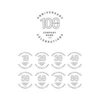 100 Years Anniversary Celebration Your Company Vector Template Design Illustration