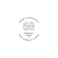 60 Years Anniversary Celebration Your Company Vector Template Design Illustration