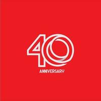 40 Years Anniversary Celebration Your Company Vector Template Design Illustration