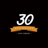 30 Years Anniversary Celebration Your Company Vector Template Design Illustration