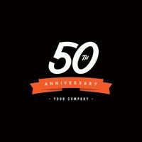 50 Years Anniversary Celebration Your Company Vector Template Design Illustration