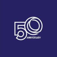 50 Years Anniversary Celebration Your Company Vector Template Design Illustration