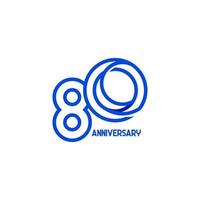 80 Years Anniversary Celebration Your Company Vector Template Design Illustration