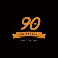90 Years Anniversary Celebration Your Company Vector Template Design Illustration