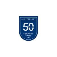 50 Years Anniversary Celebration Your Company Vector Template Design Illustration