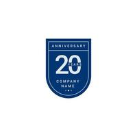 20 Years Anniversary Celebration Your Company Vector Template Design Illustration