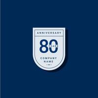 80 Years Anniversary Celebration Your Company Vector Template Design Illustration