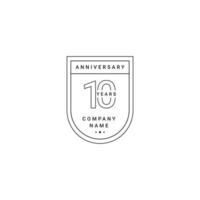 10 Years Anniversary Celebration Your Company Vector Template Design Illustration