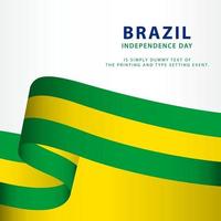 Happy Brazil Independence Day Vector Template Design Illustration