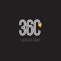 Ilustración de diseño de plantilla de vector de logotipo 360
