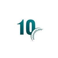 10 Years Anniversary Celebration Vector Template Design Illustration