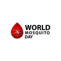 Ilustración de diseño de plantilla de vector de celebración del día mundial del mosquito