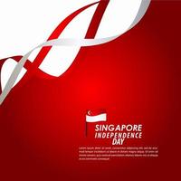 Singapore Independence Day Celebration Vector Template Design Illustration