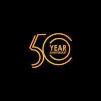 50 Year Anniversary Celebration Vector Template Design Illustration