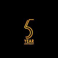 5 Year Anniversary Celebration Vector Template Design Illustration