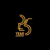 25 Year Anniversary Celebration Vector Template Design Illustration