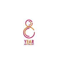 8 Year Anniversary Celebration Vector Template Design Illustration