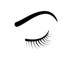 eyelashes, eyebrows - vector illustration on a white background.