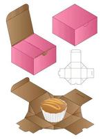 Box packaging die cut template design. 3d mock-up vector