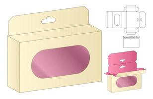 Box packaging die cut template design. 3d mock-up vector