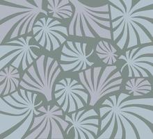 Abstract floral ornament in retro art-deco style over grey background Oriental  flourish palm leaves texture. Abstract geometric decorative oranemental pattern vector