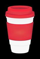 a blank soft drink cup vector