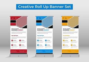 Corporate signage or roll up banner vector