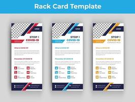 Covid-19 dl flyer or rack card template vector