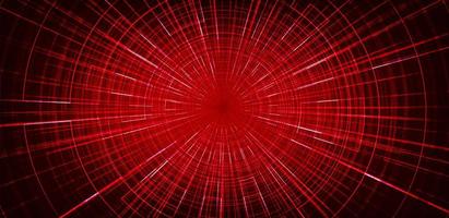 Speed Red Hyperspace Laser on Technology Background vector