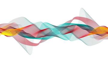 Colorful Digital Sound Wave on White Background vector