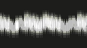 White Digital Sound Wave Background vector