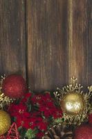 Wooden Christmas background photo