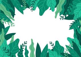 Green plants and leaves background with copy space for text. vector