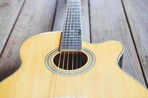 Classic guitar close up photo