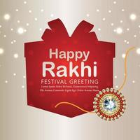 Happy raksha bandhan celebration greeting card vector