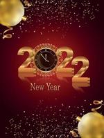 Happy new year invitation greeting card vector