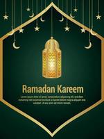 Ramadan kareem celebration islamic festival with creative lantern background vector