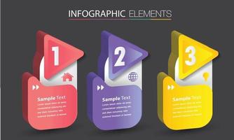 modern text box template, banner Infographics vector