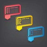 modern text box template, banner Infographics vector