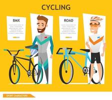 info gráfico deporte ciclismo vector