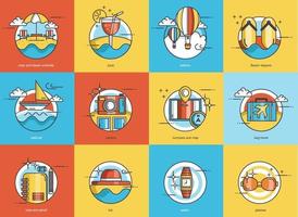 Vector travel icon set