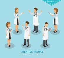 people isometric hospital and medical care vector