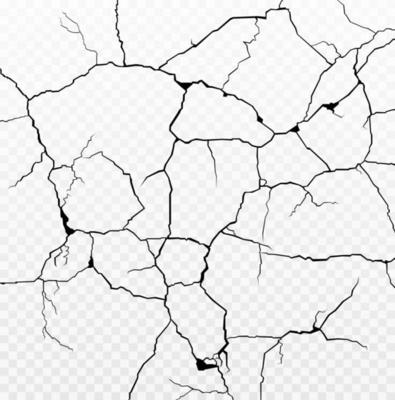 Lots lines of crack ground for abstract background.