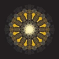 Cute gold Mandala Ornamental flower vector