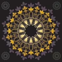 Cute gold Mandala Ornamental flower vector