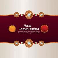 Rakhi card design for Happy Raksha Bandhan celebration vector