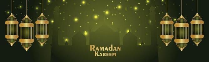 Ramadan kareem or eid mubarak islamic festival vector